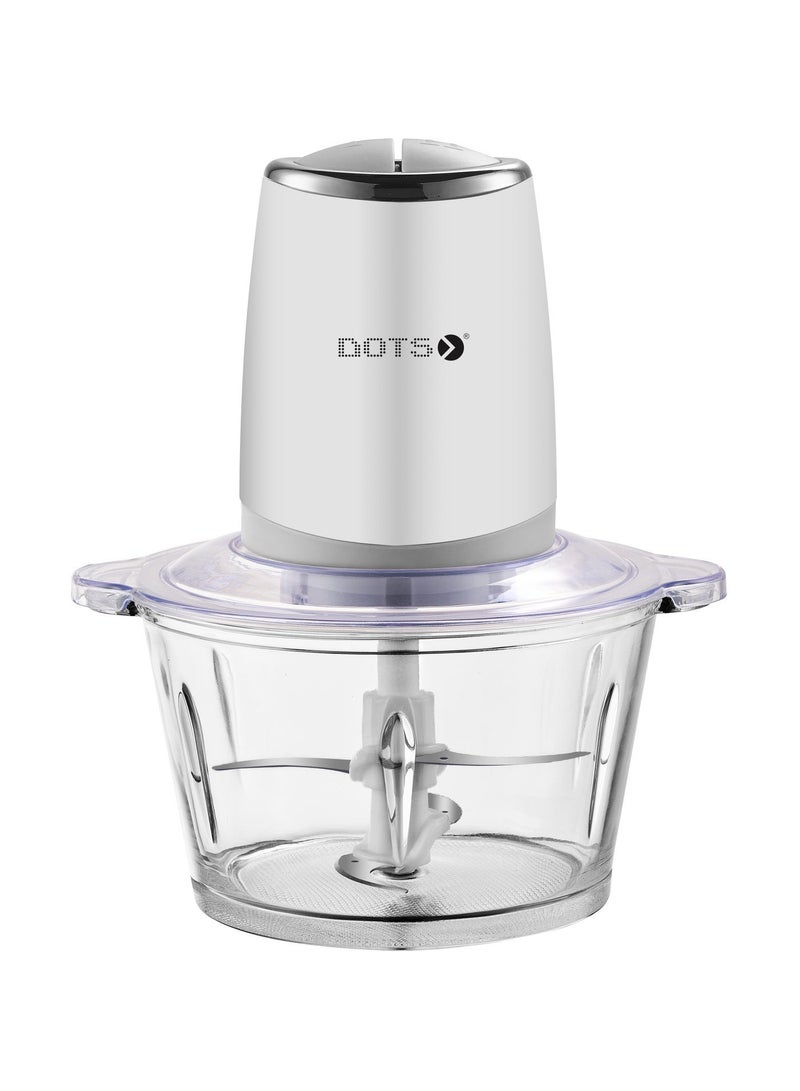 Dots Food Chopper Glass with stirring bowl, 2-speed 500W for grinding vegetables, fruits and onions- FCU1020PG - Image 5